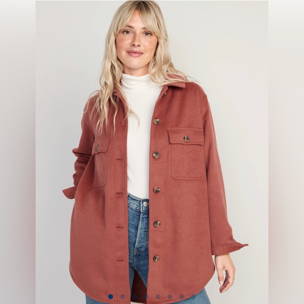 Soft-Brushed Shacket for Women-Worn Once
